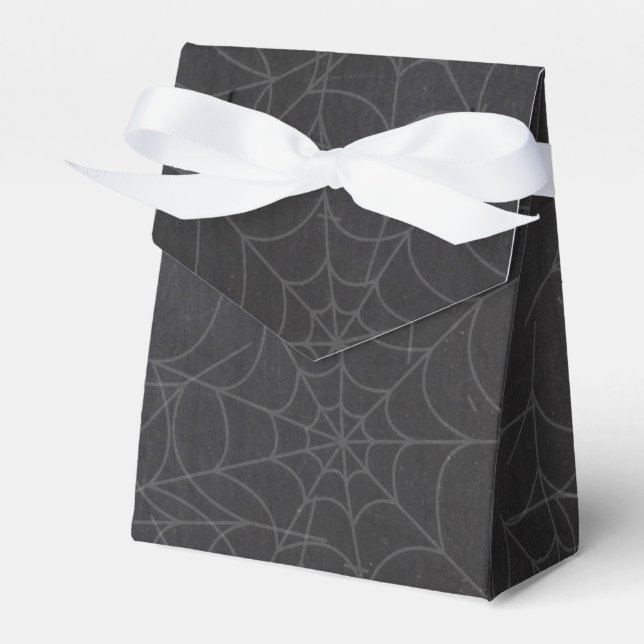 Halloween Chalk Spider web Party Favor Boxes (Front Side)