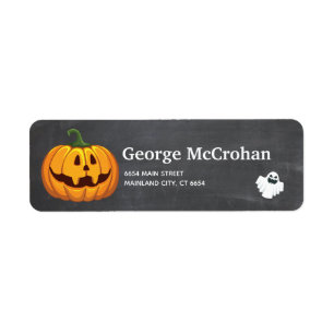 Halloween Chalkboard Little Pumpkin Label