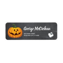 Halloween Chalkboard Little Pumpkin Label