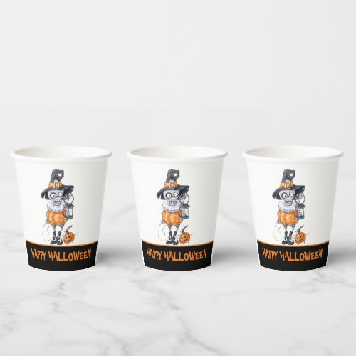 Halloween Character Custom Text Paper Cups