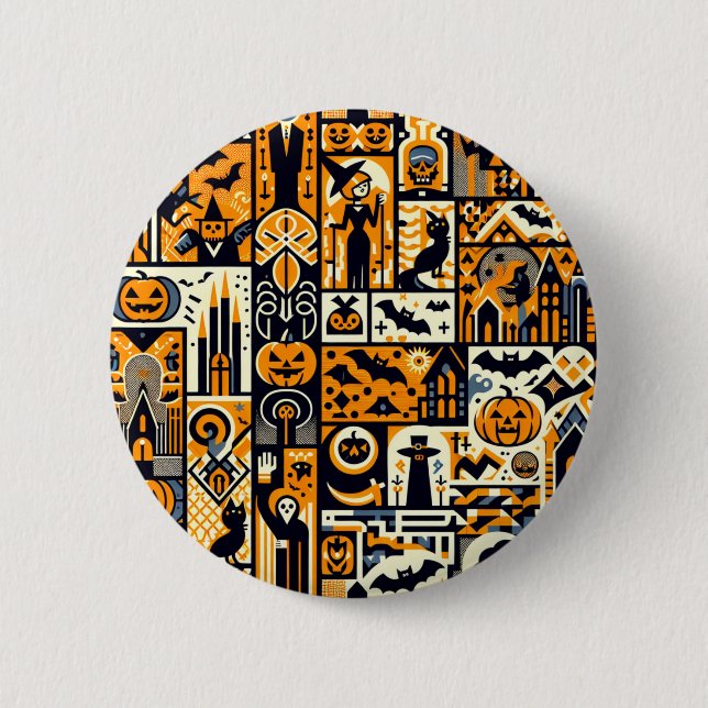 Halloween Characters Button (Front)