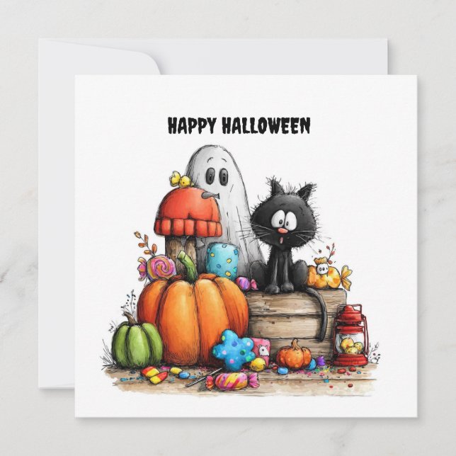 Halloween Characters Card (Front)