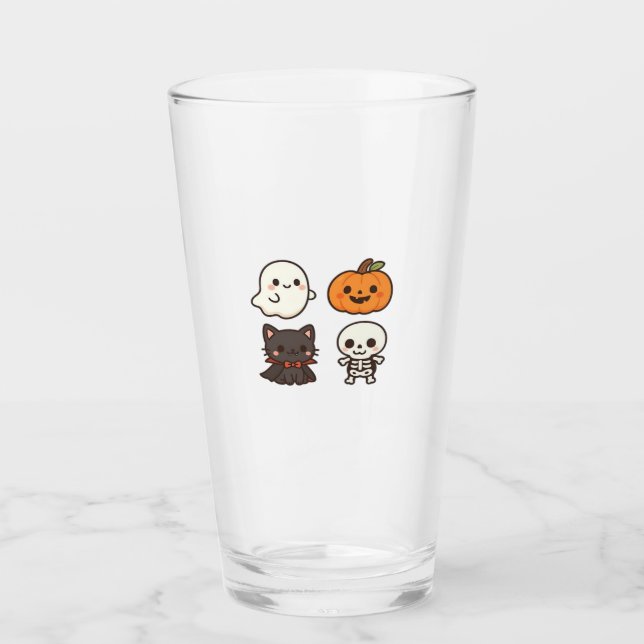 Halloween Characters � Ghost, Pumpkin, Black Cat & Glass (Front)