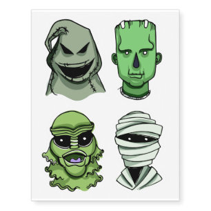 Halloween Characters temporary tattoos