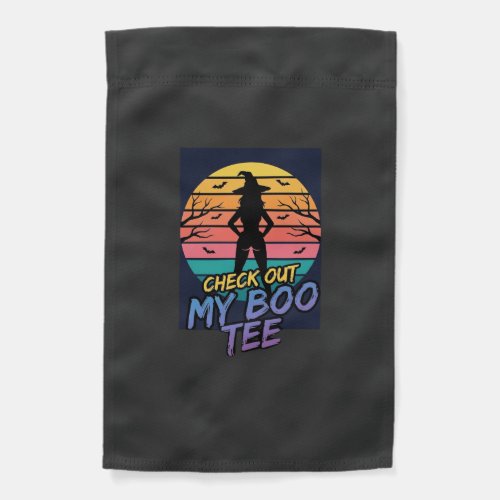 Halloween Check Out My Boo Tee Design_1 Garden Flag