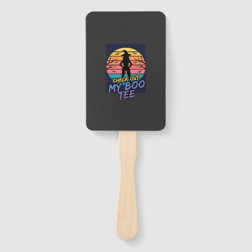 Halloween Check Out My Boo Tee Design_1 Hand Fan