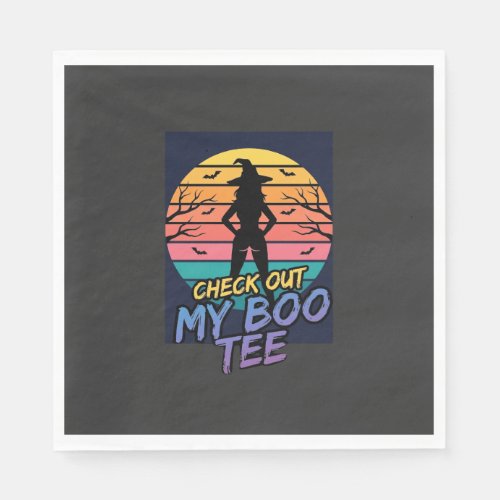 Halloween Check Out My Boo Tee Design_1 Napkins