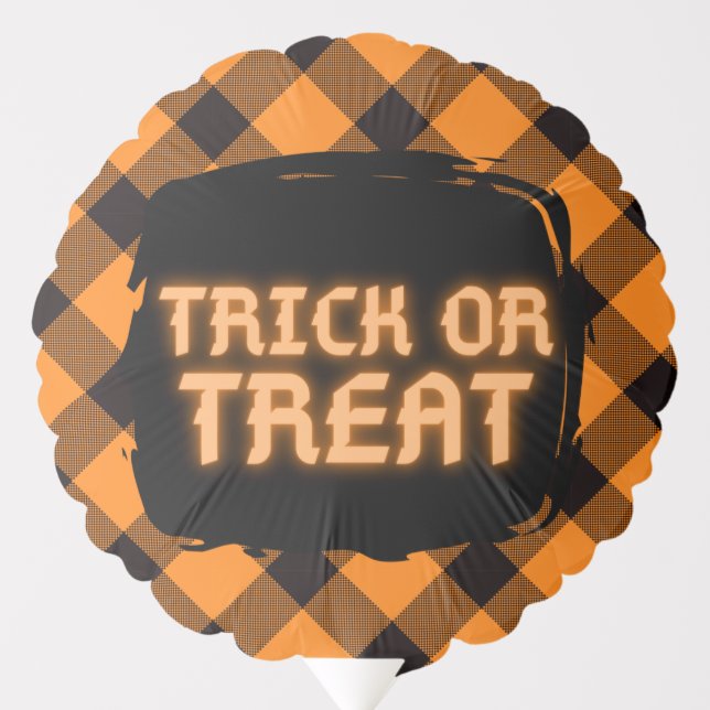 Halloween Check Pattern Balloon (Front)