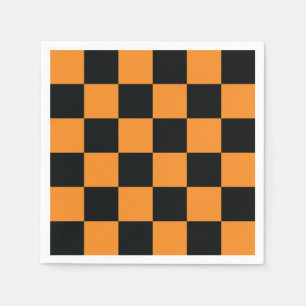 Halloween Checkers Pattern Napkins