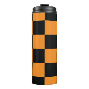 Halloween Checkers Pattern Thermal Tumbler
