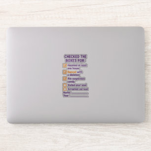 Halloween Checklist Checked Boxes Spooky To-Do Sticker