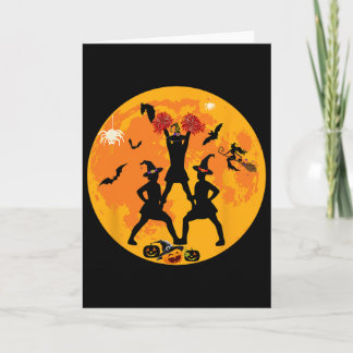 Halloween Cheerleading Funny Costume Cheerleader C Card