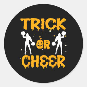 Halloween Cheerleading Funny Costume Cheerleader C Classic Round Sticker