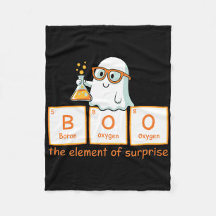 Halloween Chemistry Boo The Element Of Surprise Cu Fleece Blanket