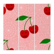 halloween cherry rockabilly pink spiderweb 