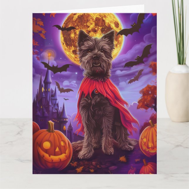 Halloween Chesapeake Bay Terrier Vampire Pumpkins  Card (Front)