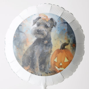 Halloween Chesapeake Bay Terrier With Pumpkins Balloon