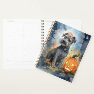 Halloween Chesapeake Bay Terrier With Pumpkins Planner