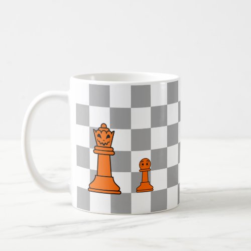 Halloween Chess King and Pawn Coffee Mug
