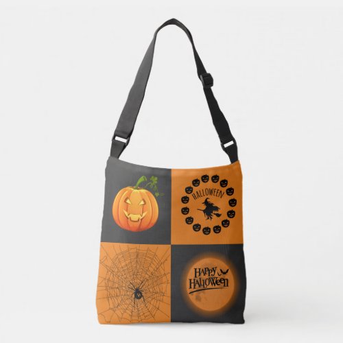 Halloween Chessboard Crossbody Bag