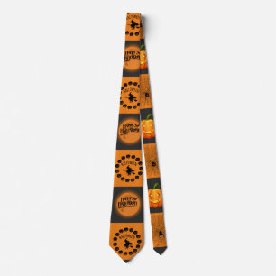 Halloween Chessboard Neck Tie