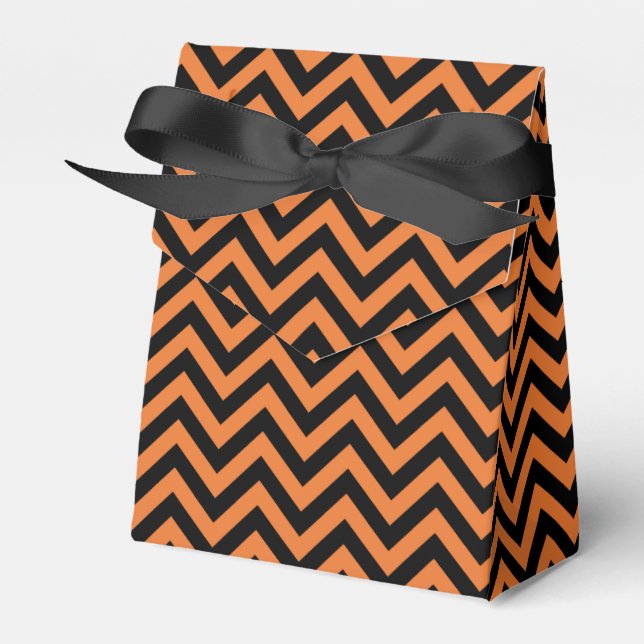Halloween Chevron Pattern Favor Box (Front Side)