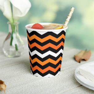 Halloween Chevron Stripe Paper Cups