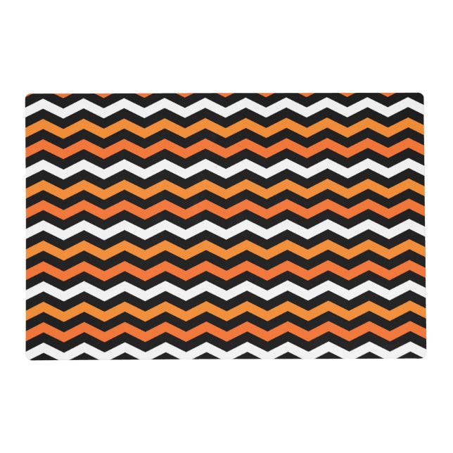 Halloween Chevron Stripe  Placemat (Front)