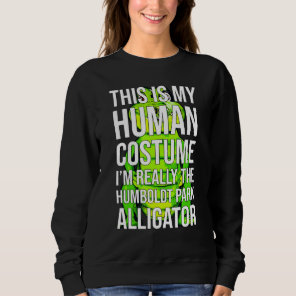 Halloween Chicago  Humboldt Park Alligator Costume Sweatshirt