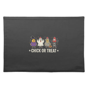 Halloween Chick or Treat Funny Chicken Costume Des Cloth Placemat