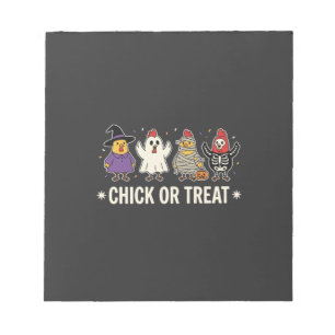 Halloween Chick or Treat Funny Chicken Costume Des Notepad