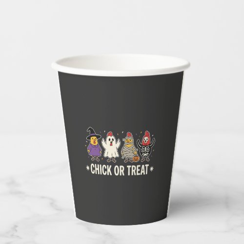 Halloween Chick or Treat Funny Chicken Costume Des Paper Cups