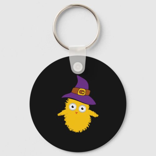 Halloween Chick Witch Funny Gift Farmer Keychain