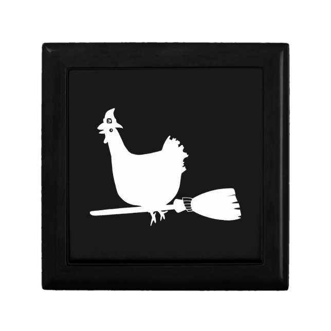 Halloween Chicken Chickens Witch Funny Gift Box (Front)
