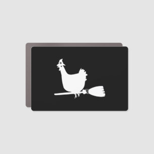 Halloween Chicken Chickens Witch Funny Gift Car Magnet