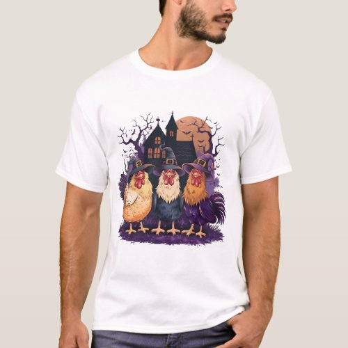 Halloween Chicken Spoonky Autumn T_Shirt