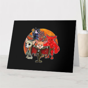 Halloween Chihuahua Costume Mummy Evil Witch Pumpk Card