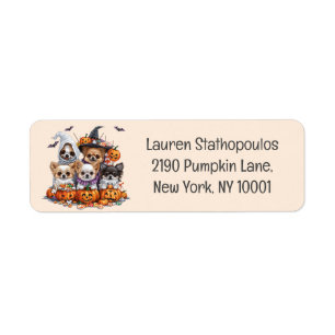 Halloween Chihuahua Dogs Label
