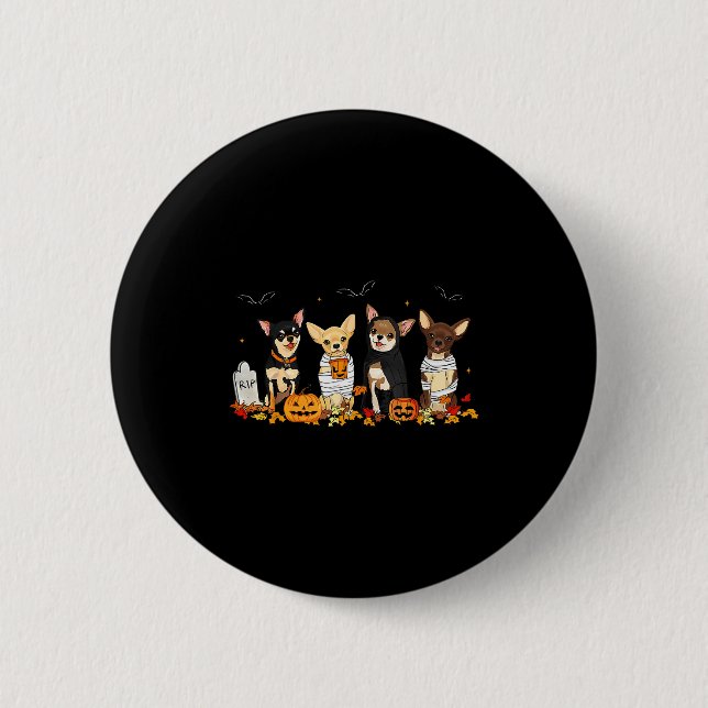 Halloween Chihuahua Ghost Soky Chihuahua Lovers Do Button (Front)