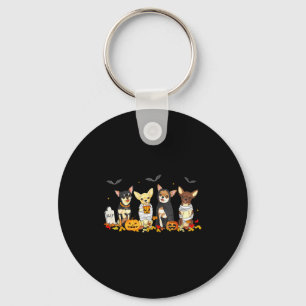 Halloween Chihuahua Ghost Soky Chihuahua Lovers Do Keychain