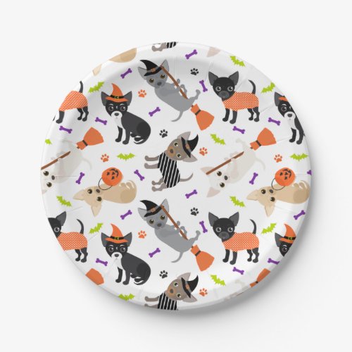 Halloween Chihuahua Paper Plates