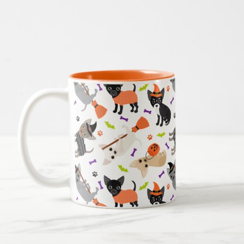 Halloween Chihuahua Two_Tone Coffee Mug