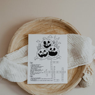 Halloween Children's Activy Worksheet Notepad