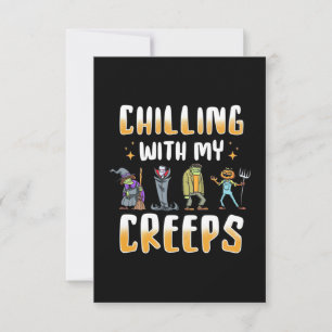 Halloween Chilling With Creeps RSVP Card