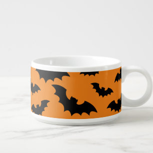 Halloween chilly bowl with spooky bats pattern