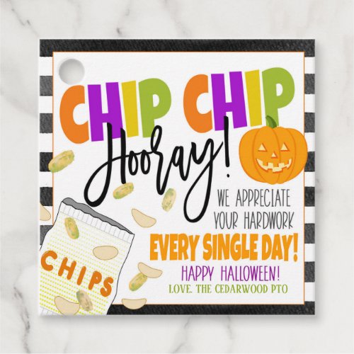 Halloween Chips Thank You Gift Tag