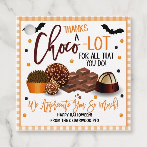 Halloween Chocolate Candy Gift Tags
