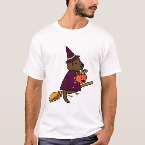 Halloween Chocolate Labrador Cartoon 1 T_Shirt
