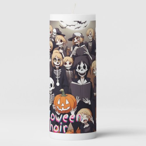 Halloween Choir Pillar Candle