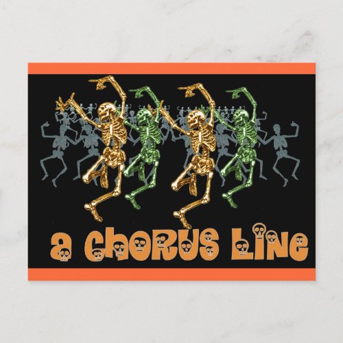 Halloween Chorus Line Postcard